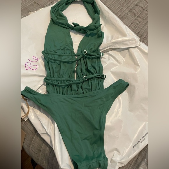 Stone Fox Swim Green One Piece Swimsuit - Picture 5 of 10